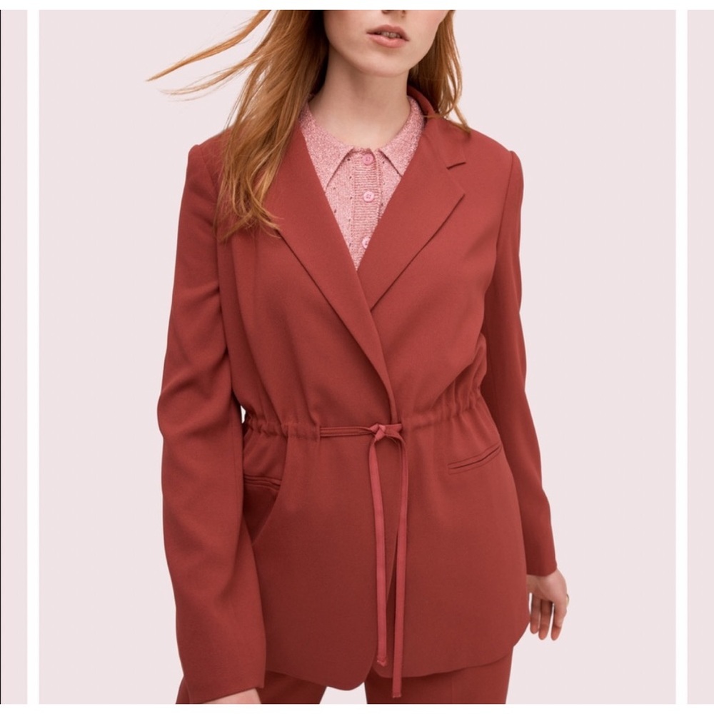 Kate Spade Red Holiday Valentines Day Blazer Career Wear Size 2